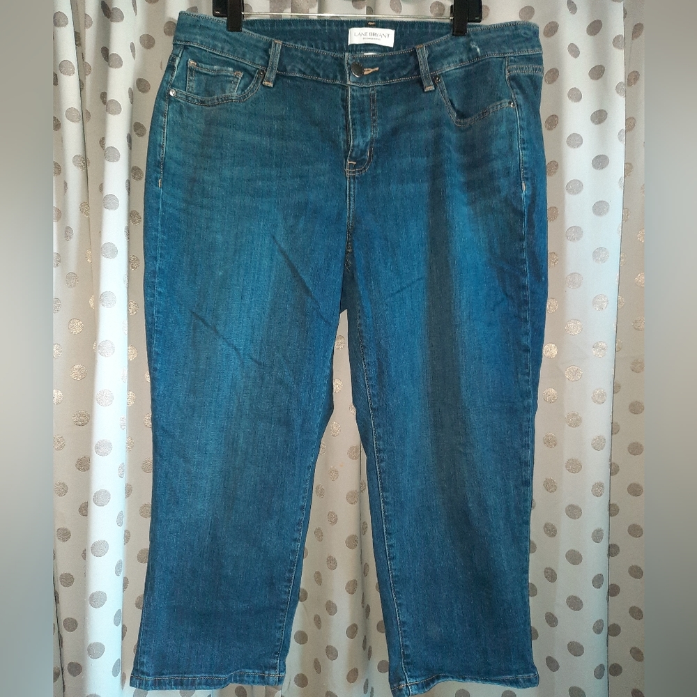 LANE BRYANT Girlfriend MidRise Crop Jeans 16P